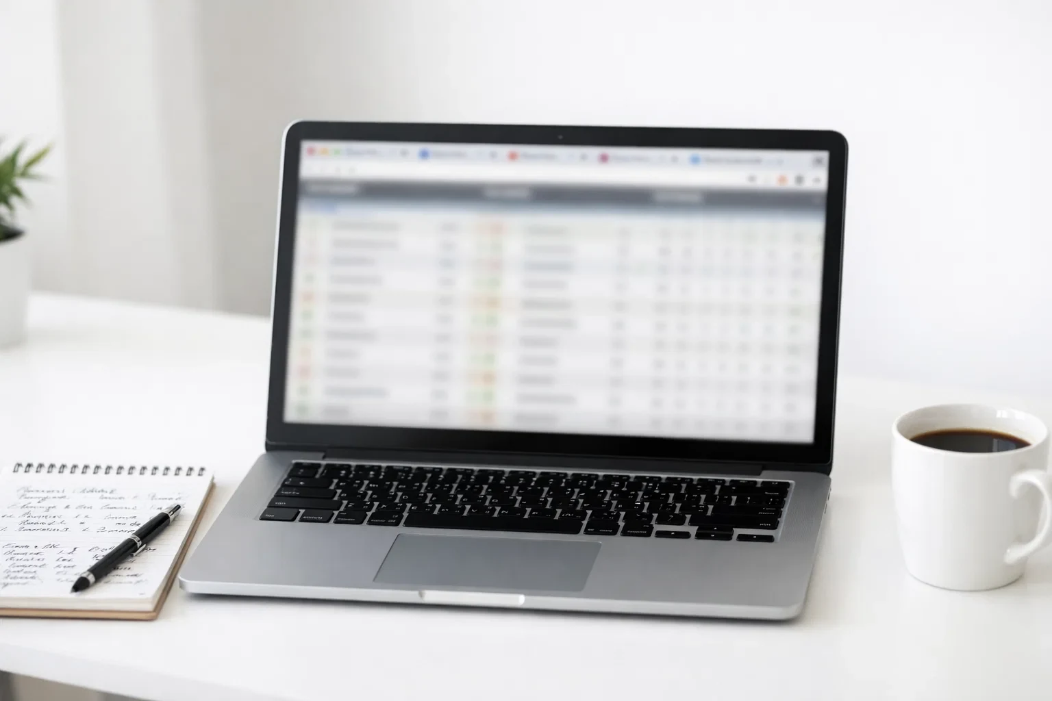 Laptop con plataformas de estadísticas de fútbol abiertas